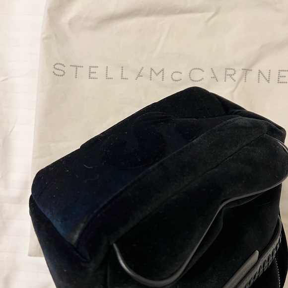 Stella McCartney Falabella Go Convertible Backpack Black Velvet Mini Bag Purse main image 9